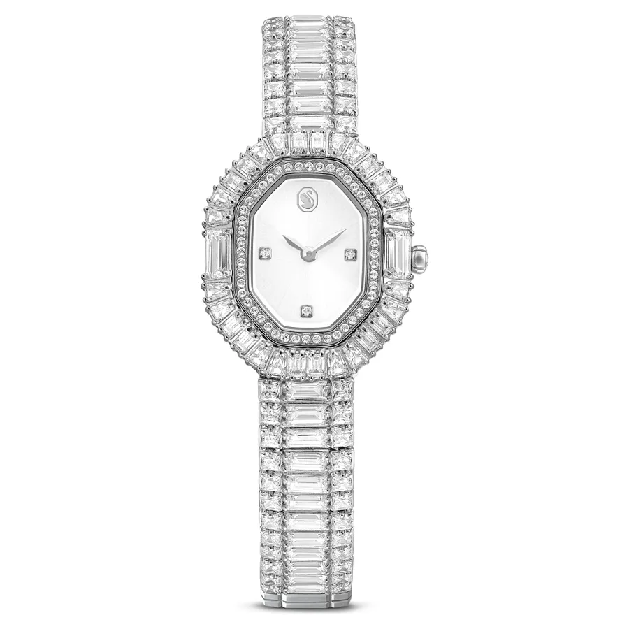Đồng Hồ Nữ Swarovski&nbsp;Matrix Octagon Watch Baguette Cut, Metal Bracelet, Silver Tone, Stainless Steel 5724516 Màu Bạc