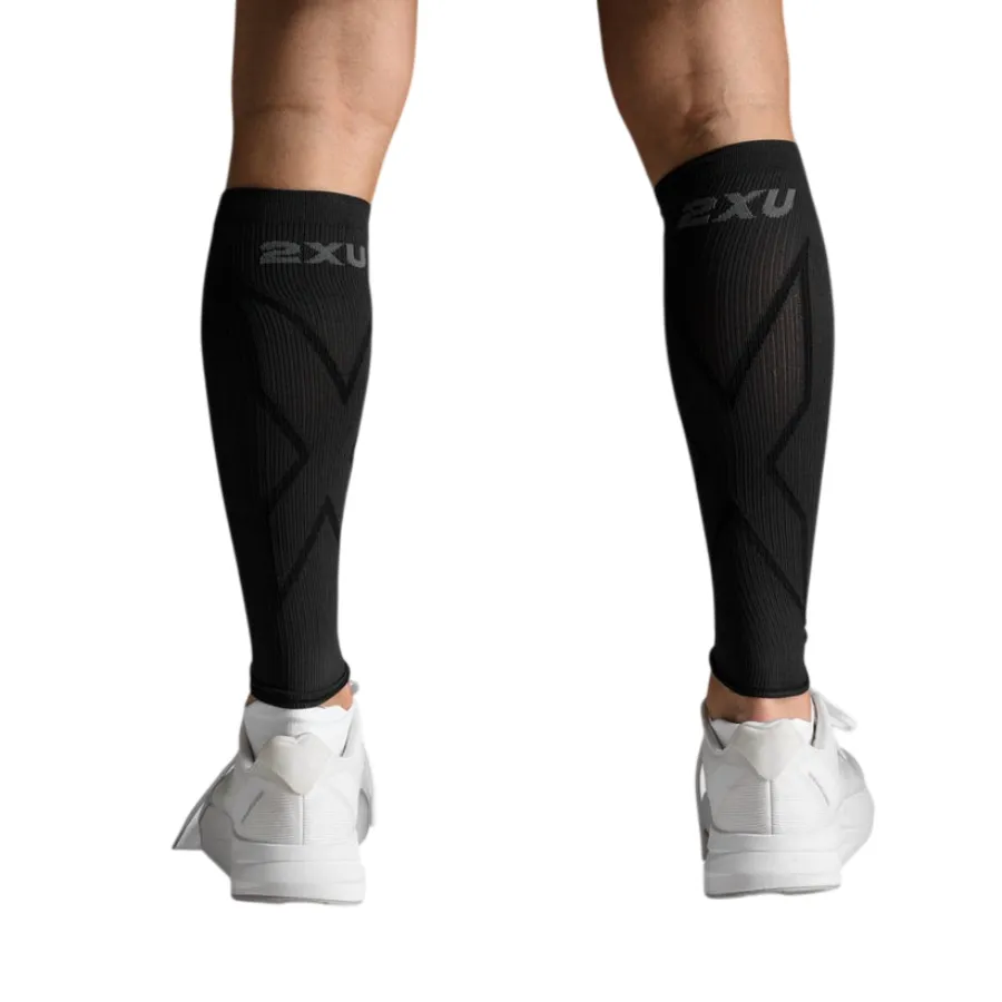Đai Bảo Vệ Bắp Chân 2XU Compression Calf Sleeves UA5458b-TTM/BLK Màu Đen Size S