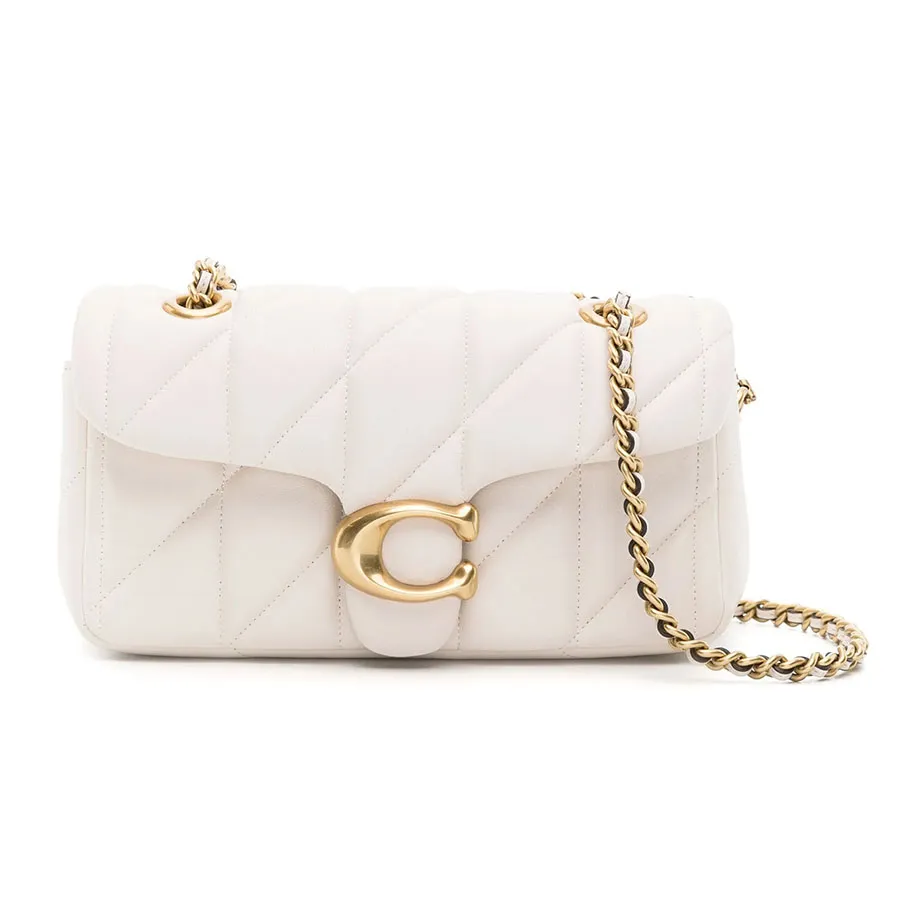 Túi Đeo Chéo Nữ Coach Tabby Shoulder Bag 19 CBH23 With Pillow Quilting Brass/ Chalk Màu Trắng