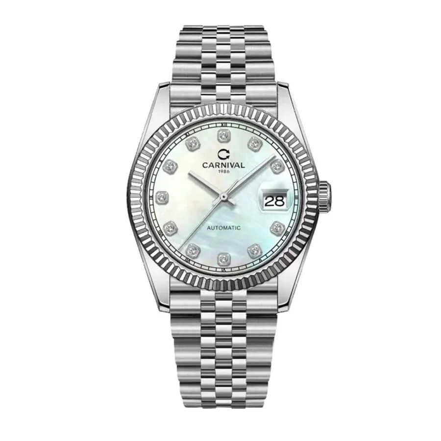 Đồng Hồ Nam Carnival Automatic 8250G-VT-TK Màu Bạc