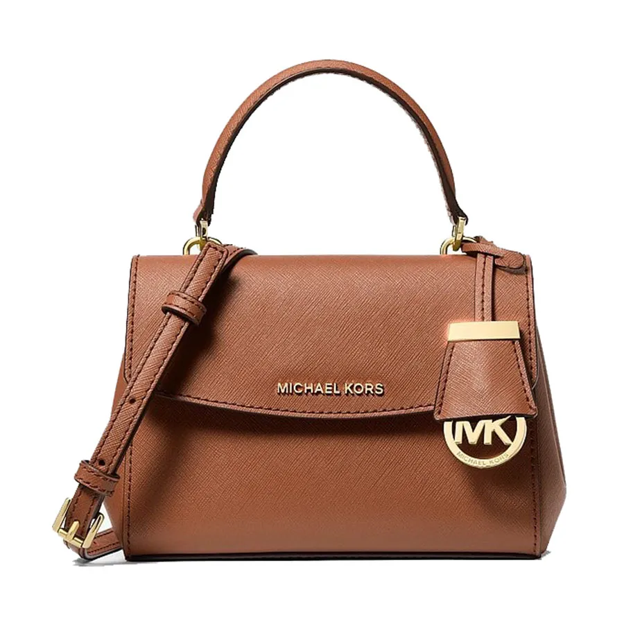 Túi Đeo Chéo Nữ Michael Kors MK Ava Extra-Small Saffiano Leather Crossbody 32F5GAVC1L Brown Màu Nâu