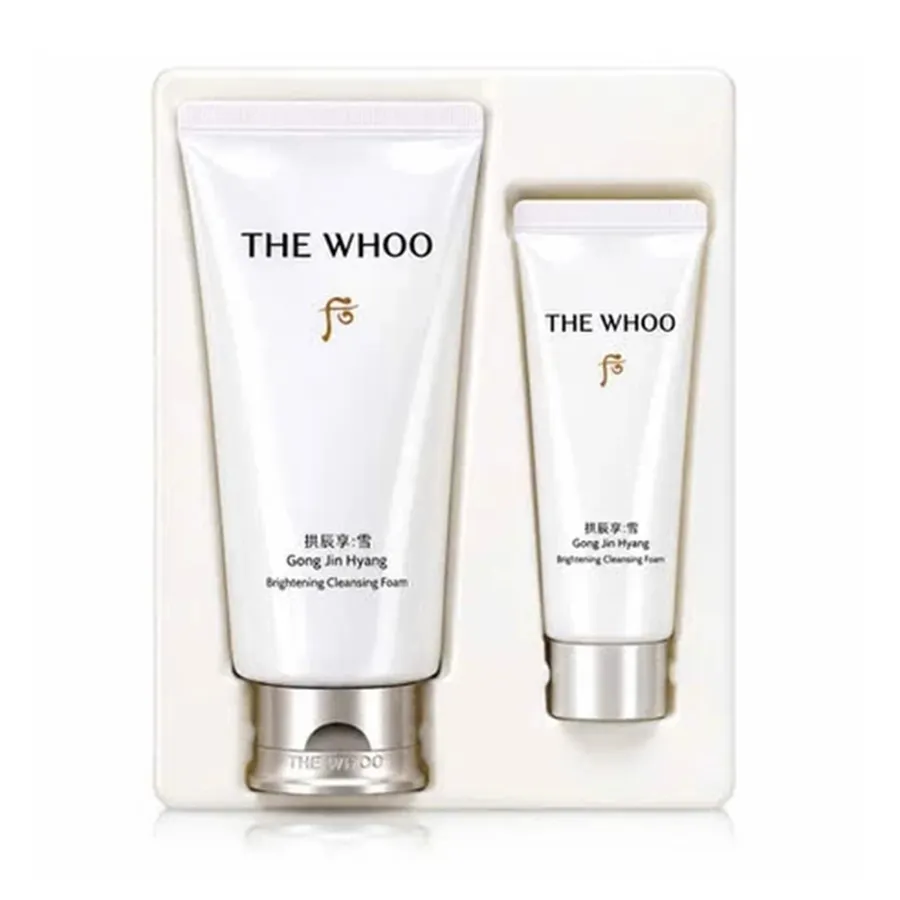 Set Sữa Rửa Mặt Làm Mờ Nám Whoo Brightening Foam Cleanser Special Set 2pcs 180ml + 40ml