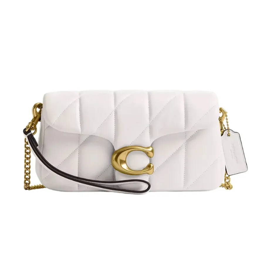 Túi Đeo Chéo Nữ Coach Tabby Shoulder Bag 19 CBH23 With Pillow Quilting Brass/ Chalk Màu Trắng