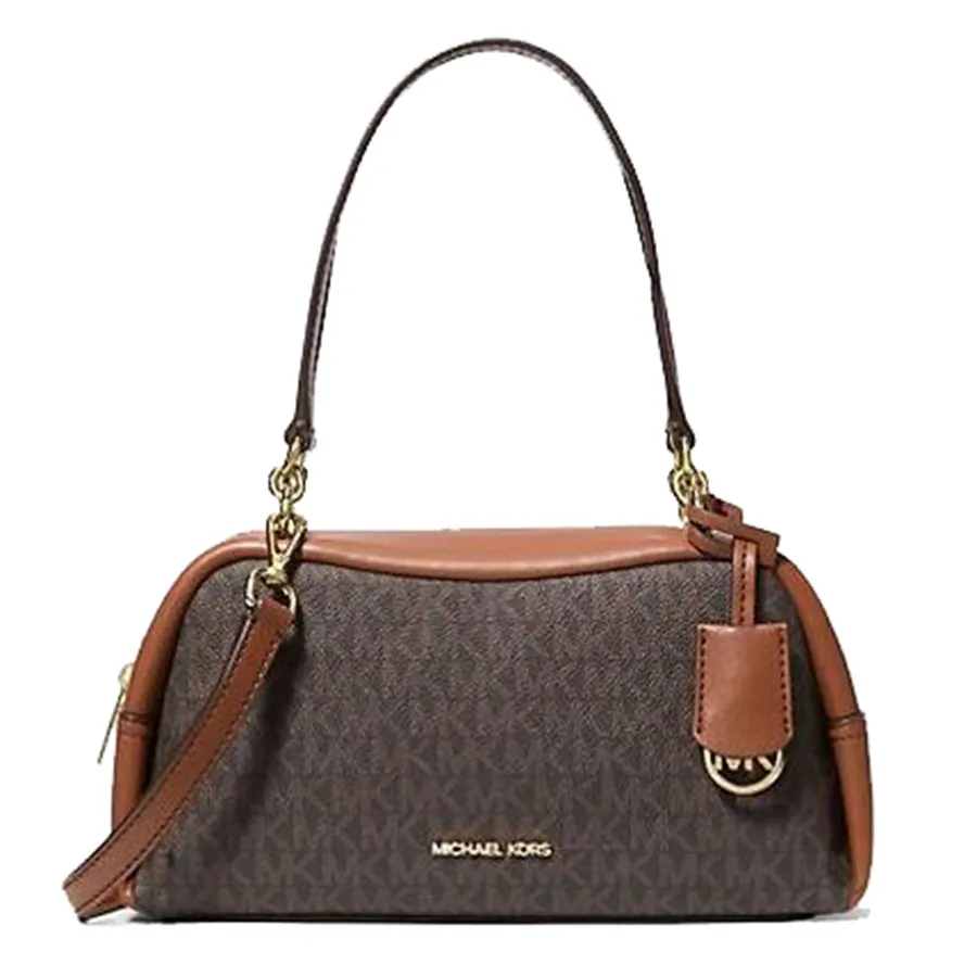 Túi Đeo Vai Nữ Michael Kors MK Cecily Small Signature Logo Shoulder Bag 35F5G8CL1B Màu Nâu Đen