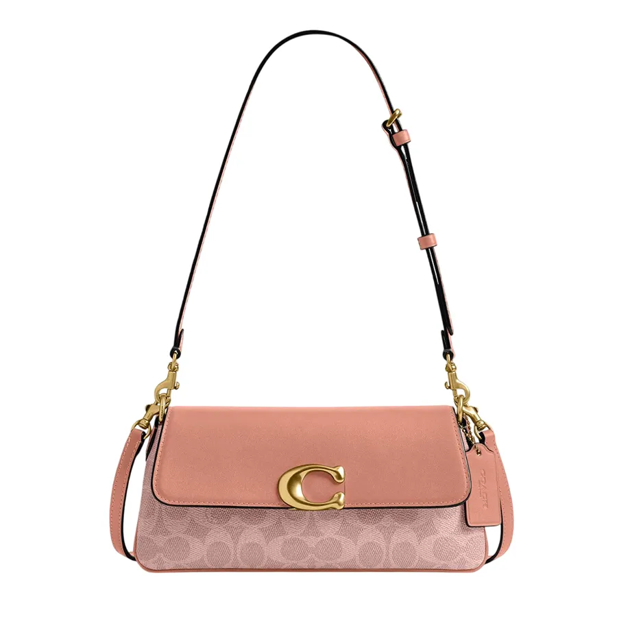 Túi Đeo Vai Nữ Coach Jet Shoulder Bag In Signature Canvas CBA83 Màu Hồng