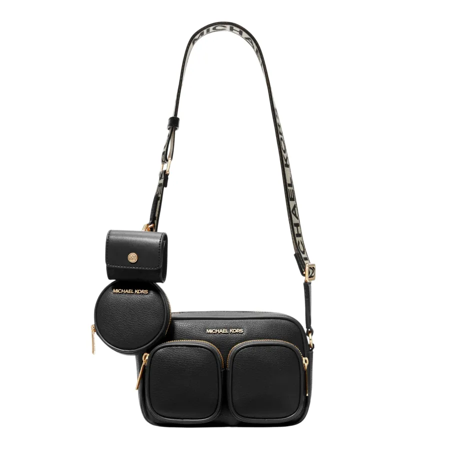 Túi Đeo Chéo Nữ Michael Kors MK Jet Set Medium Leather Crossbody Bag With Case 35S2GTTC6L&nbsp;Màu Đen