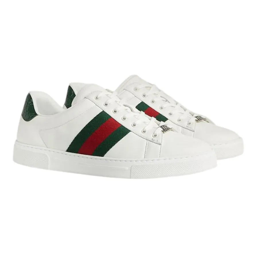 Giày Sneaker Nam Gucci Ace ‘White’ ‎757892-AACAG-9055 Màu Trắng Xanh Size 41