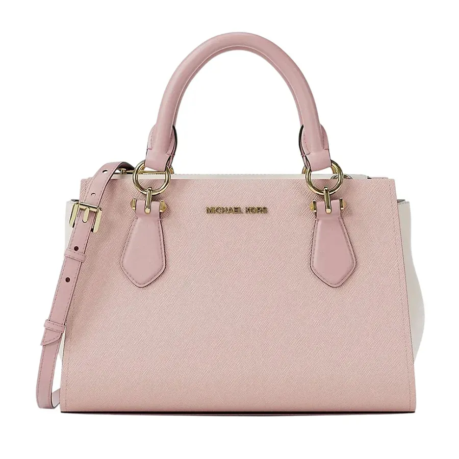 Túi Xách Tay Michael Kors MK Marilyn Small Color-Block Saffiano Leather Messenger Bag 35F5G6AM1T PWD BLSH MLT Màu Hồng