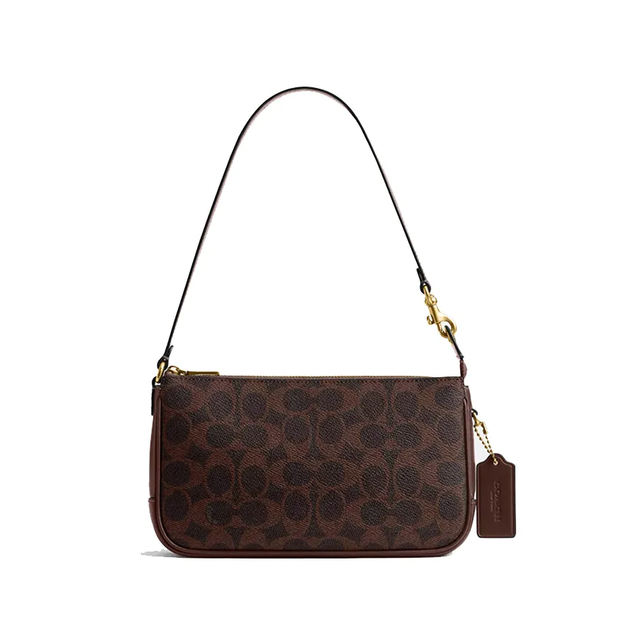 Túi Đeo Vai Nữ Coach Plaza Bag In Signature Canvas Bag CCC42 Màu Nâu