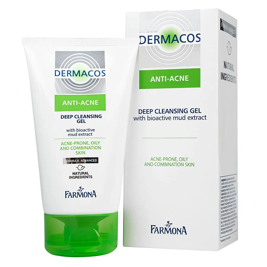 Sữa Rửa Mặt Sạch Sâu Farmona Dermacos Anti Acne Deep Cleansing Gel 150ml