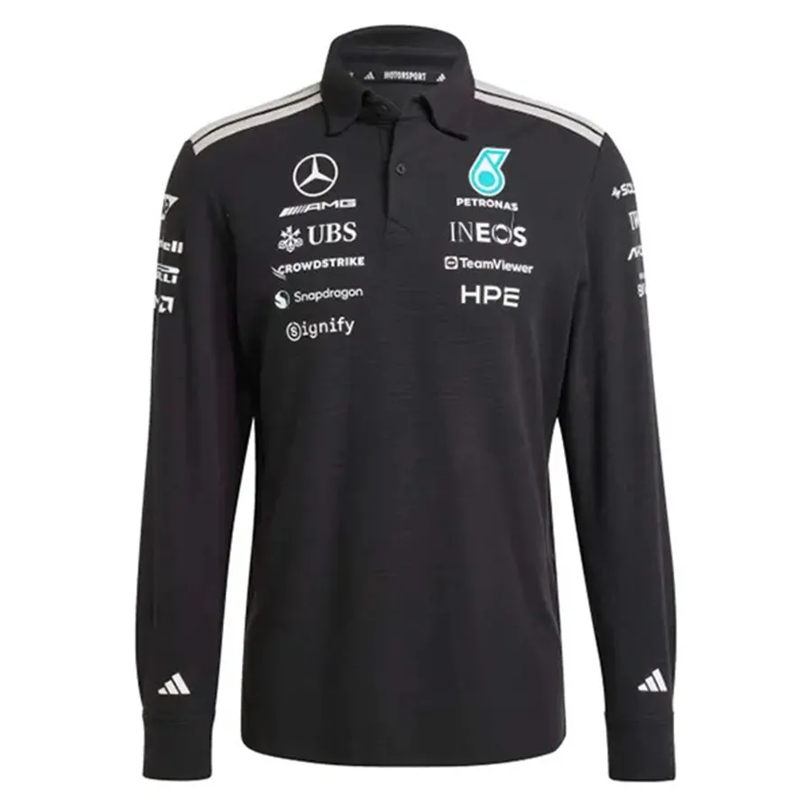 Áo Polo Dài Tay Nam Adidas Mercedes Amg Petronas Formula 1 Team Engineers KE5514 Màu Đen Size S