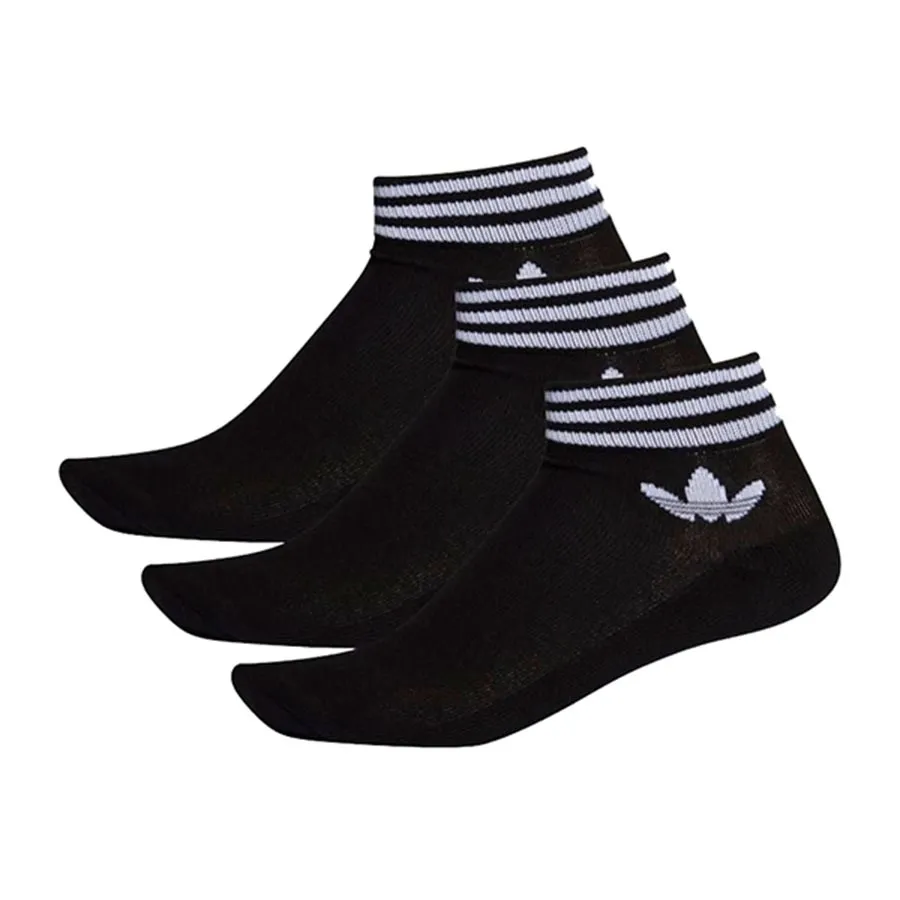Set 3 Đôi Tất Adidas Trefoil EE1151 Black Màu Đen&nbsp;Size 3538