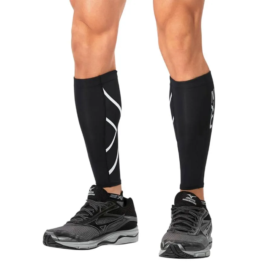 Bó Ống Chân Thể Thao 2XU Compression Calf Guards Màu Đen Size 2XS