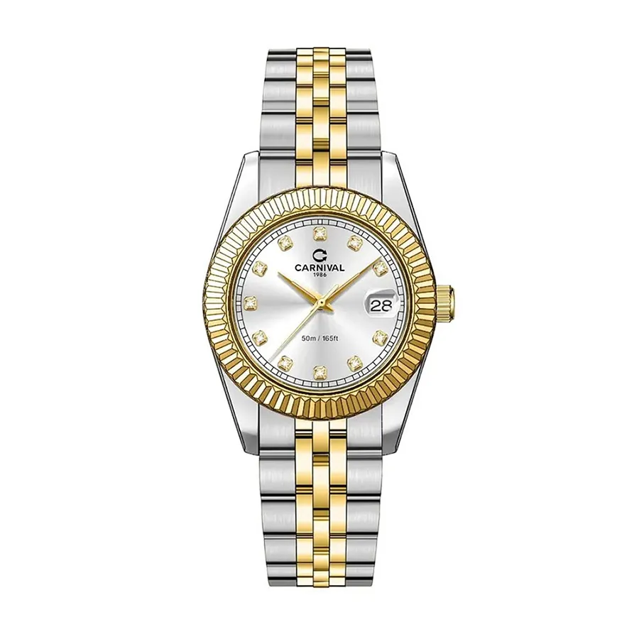 Đồng Hồ Nữ Carnival 8131L-CV-T Màu Vàng Phối Bạc