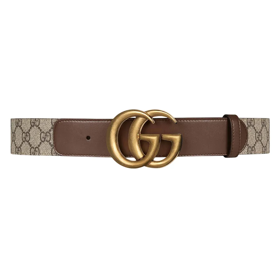 Thắt Lưng Gucci Calf Matt Logo GG Marmont Mono Belt 400593 92TLT 8358 Bản 40mm Màu Nâu Size 85 D-AZ