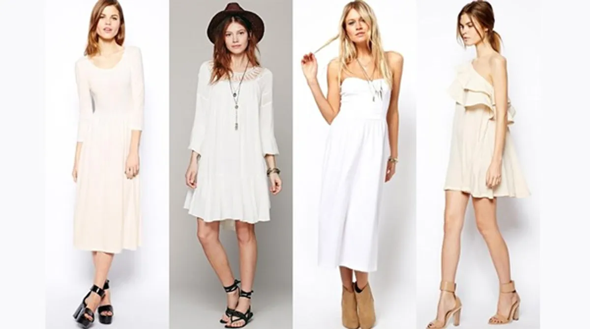 Váy trắng kết hợp với giày màu gì để phong cách, sành điệu