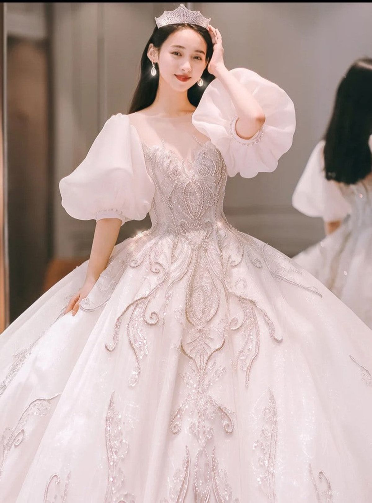 Váy cưới công chúa Hàn Quốc 2 trong 1  Siêu sang chảnh
