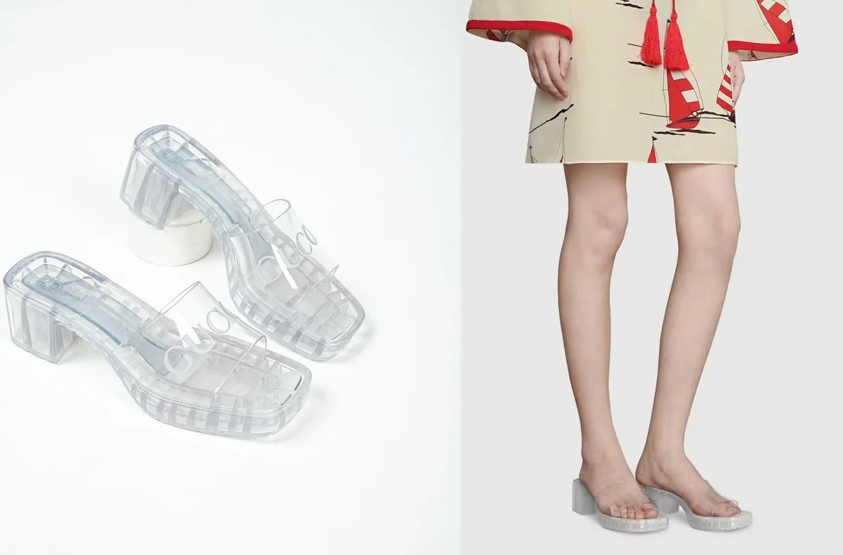 Review mẫu dép Gucci trong suốt được săn đón nhất hiện nay