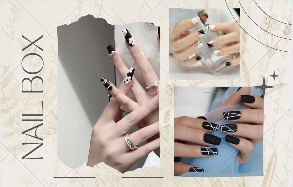 Các mẫu nail đen trắng cute và sành điệu đón đầu xu hướng | All Things  Beauty