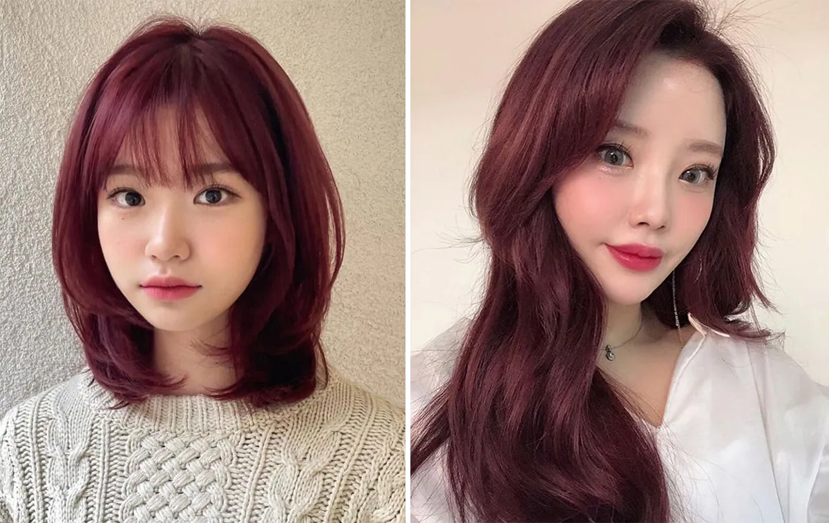 Top 16+ kiểu tóc nhuộm màu đỏ tím khiến bạn mê mẫn quyến rũ