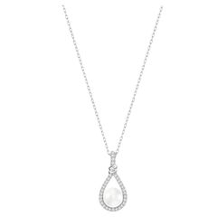 Dây Chuyền Swarovski Enlace Bright Crystal Pearl Silver Necklace Màu Trắng