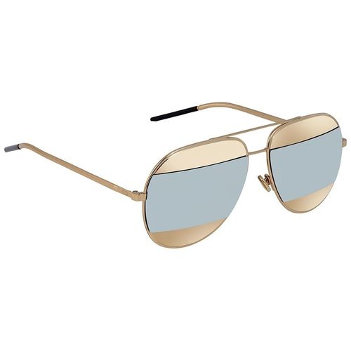 Kính Mát Dior Gold, Silver Mirror Aviator Unisex Sunglasses DIORSPLIT1 000/DC 59