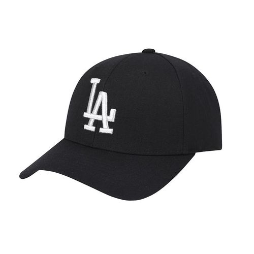 Mũ MLB Metal Logo Adjustable Cap LA Dodgers Màu Đen Chữ Bạc