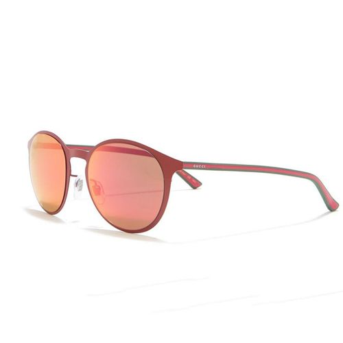 Kính Mát Gucci 52mm Round Sunglasses Màu Đỏ