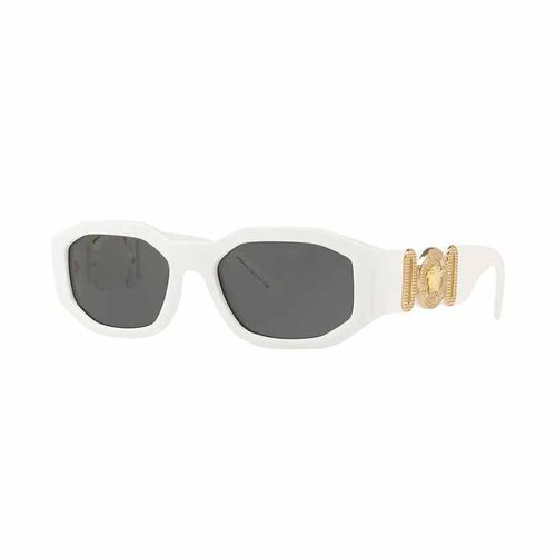 Kính Mát Versace Eyewear Hexad Signature Square-Frame Sunglasses Màu Trắng