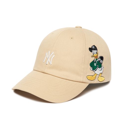 Mũ MLB x Disney Donald Duck Ball cap New York Yankees 3ACPD011N-50BGS Màu Be