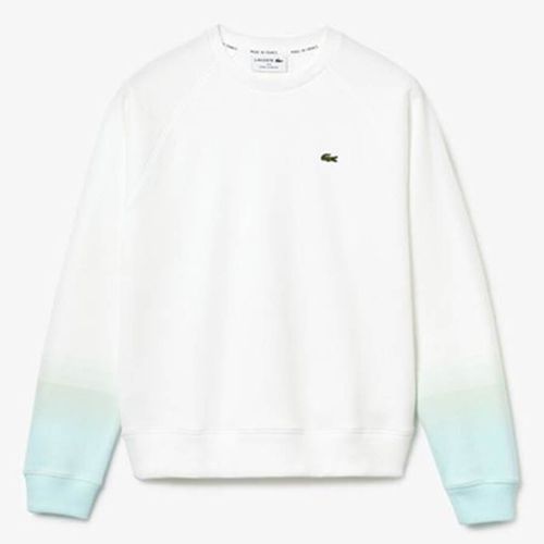 Áo Nỉ Lacoste Made In France Crew Neck Organic Cotton Sweatshirt Màu Trắng Xanh Size 36