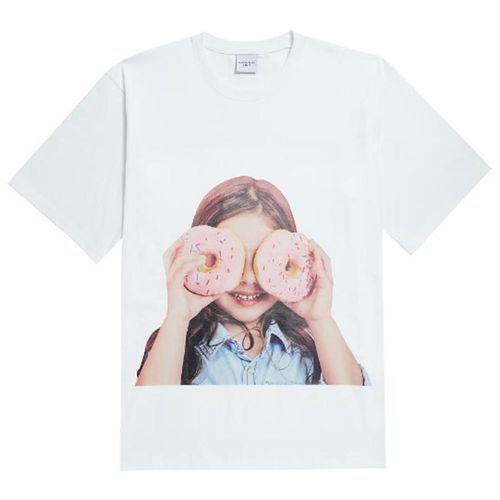 Áo Phông Acmé De La Vie ADLV Tshirt Hàn Quốc Baby Face Short Sleeve White Donuts 3 Màu Trắng