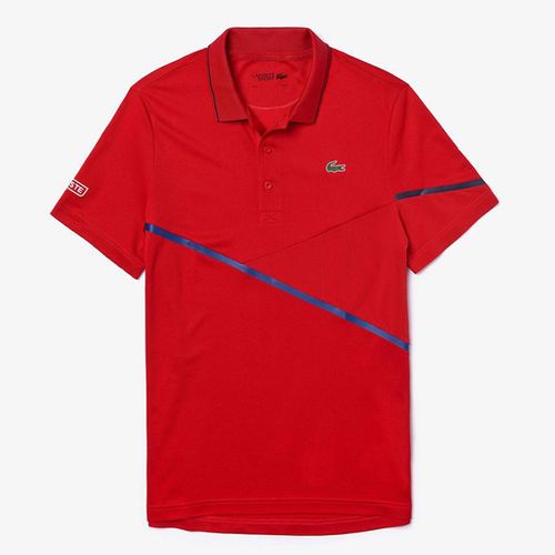 Áo Phông Lacoste Polo Tennis Contrast Accent Pique Màu Đỏ Size S