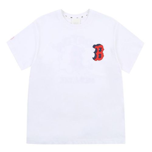 Áo Phông MLB Like Popcorn Overfit Short Sleeve T-shirt Boston Red Sox Màu Trắng Size S