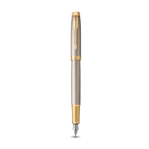Bút Máy Parker IM Premium Warm Silver GT Fountain Pen Màu Xám Vàng