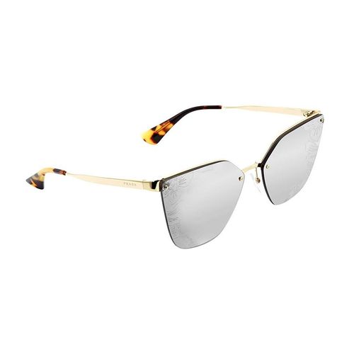 Kính Mát Prada Cinema Grey Silver Geometric Ladies Sunglasses PR 68TS ZVN121 63