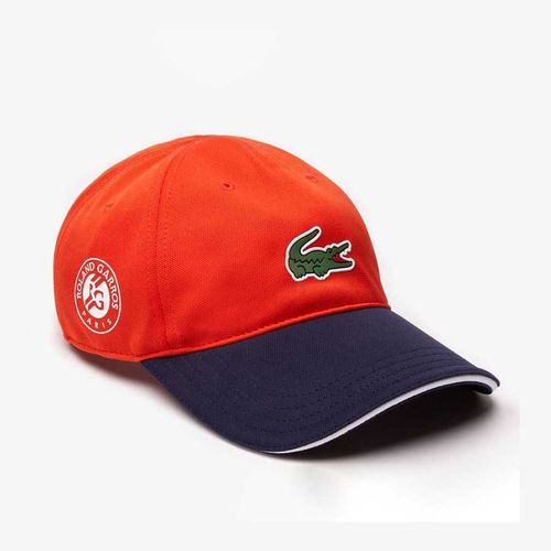 Mũ Lacoste Roland Garros Edition Logo Cap Orange Navy Màu Cam