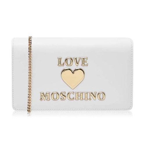 Túi Xách Moschino Love Logo Heart Shoulder Bag Màu Trắng
