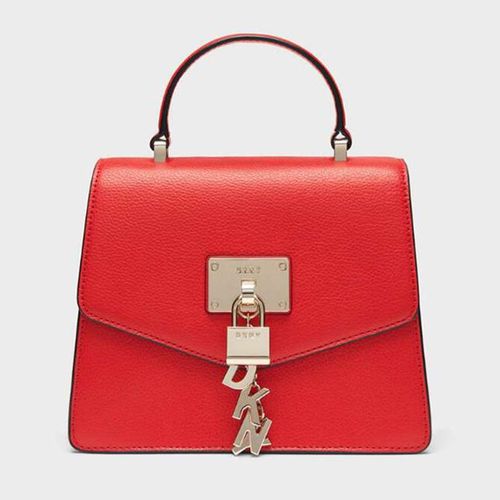 Túi Xách Tay DKNY  Elissa Mini Pebbled Leather Satchel Màu Đỏ