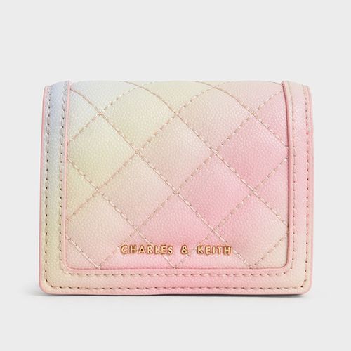 Ví Charles & Keith Micaela Quilted Card Holder Multi CK6-50701179 Phối Màu