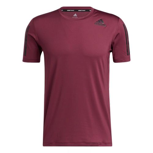 Áo Thun Ôm Adidas 3 Sọc Techfit Tshirt Màu Đỏ Thẫm