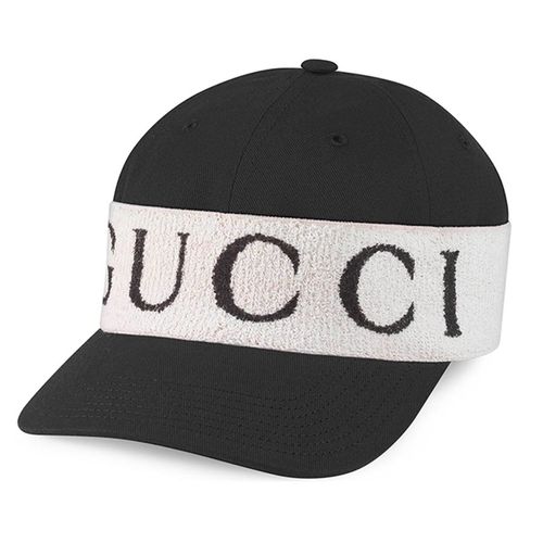 Mũ Gucci Baseball Hat With Headband Màu Đen Trắng