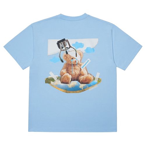Áo Phông Acmé De La Vie ADLV Teddy Bear Doll Collage Short Sleevet-Shirt Sky Màu Xanh Blue