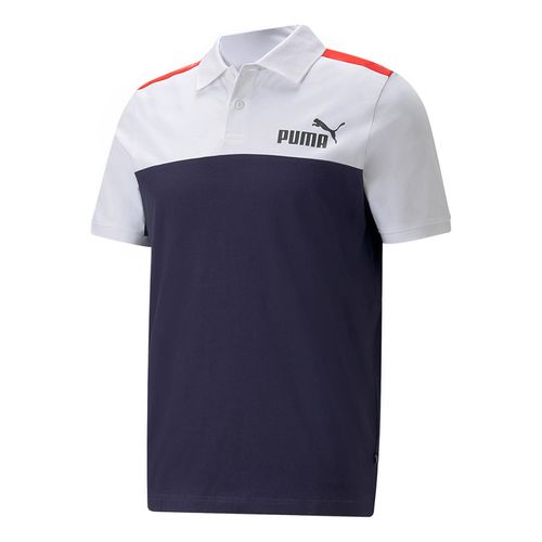 Áo Polo Nam Puma  Essentials+ Block Jersey 848004 Màu Xanh/Trắng