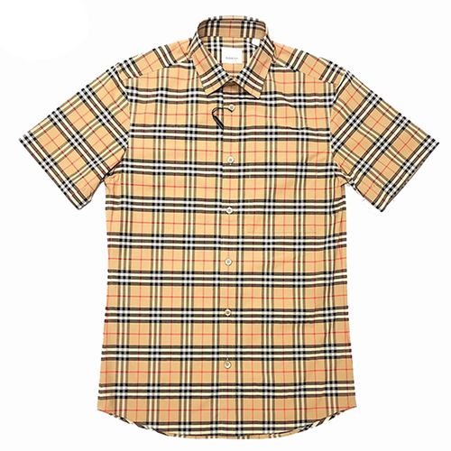 Áo Sơ Mi Burberry London England Cotton Check Archive Beige Ip Shirt Màu Nâu Vàng Size S