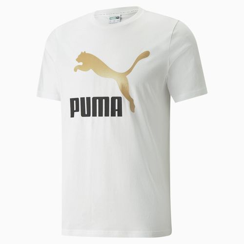 Áo Thun Puma Classics Logo Metallic Men's Tee 534711_02 Màu Trắng