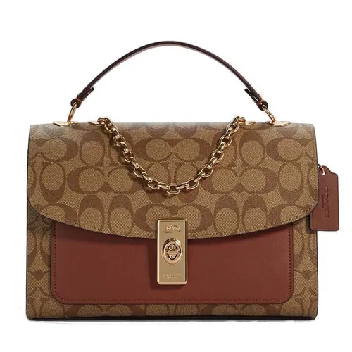 Mua Túi Xách Coach Lane Shoulder Bag In Colorblock Signature Canvas Màu