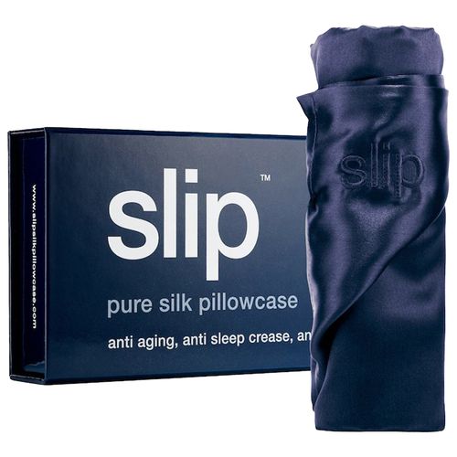 Vỏ Gối Lụa Slip Silk Pillowcase – King Màu Xanh Navy