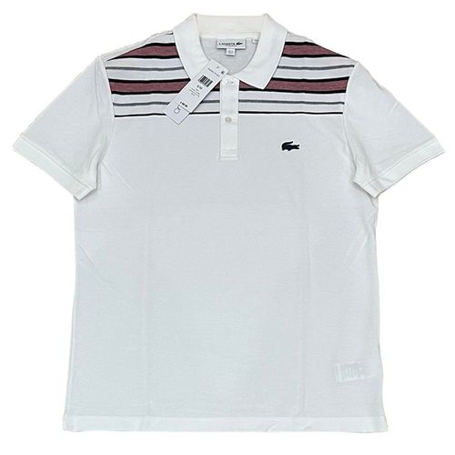 Áo Polo Lacoste Shirt Regular Fit Stretch Cotton Màu Trắng Size S