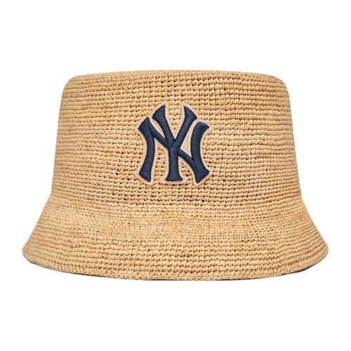 Mũ Cói MLB Raffia New York Yankees 3AHT08123-50NYS Màu Nâu Vàng
